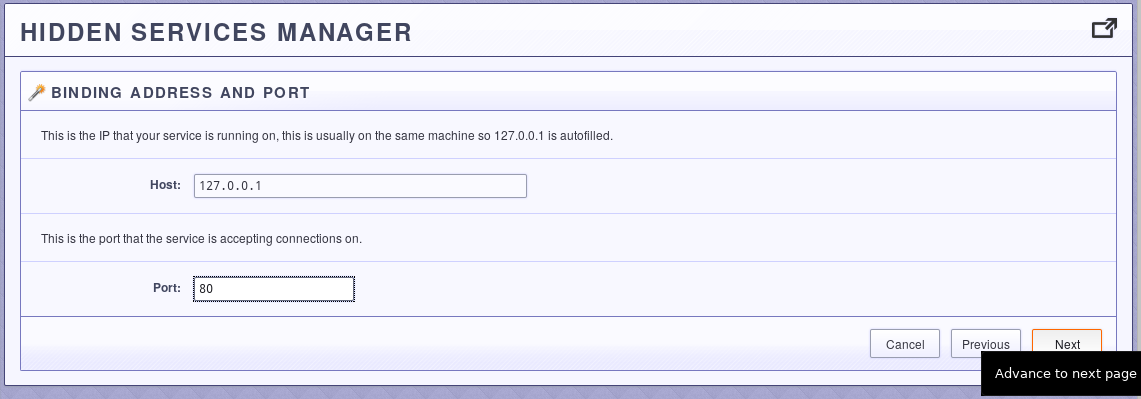 Step Five: Configure the Host and Port