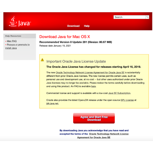 You need Oracle Java for MacOS